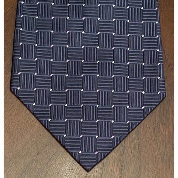 Michael Michael Kors Blue Purple 100% Silk Men’s Neck Tie Made In China - Picture 1 of 9